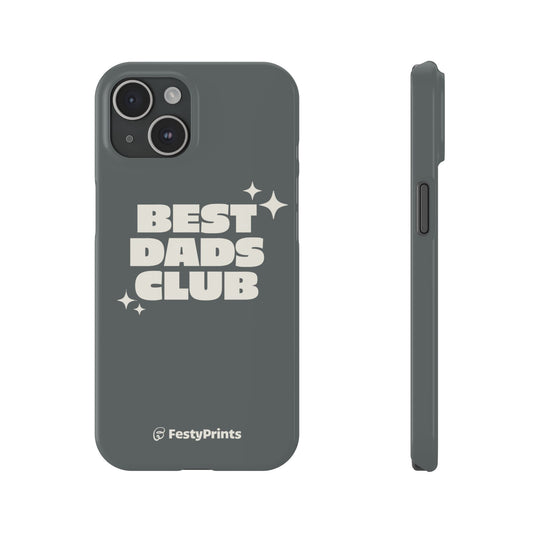 Best Dads Club iPhone 15 Grey Phone Case