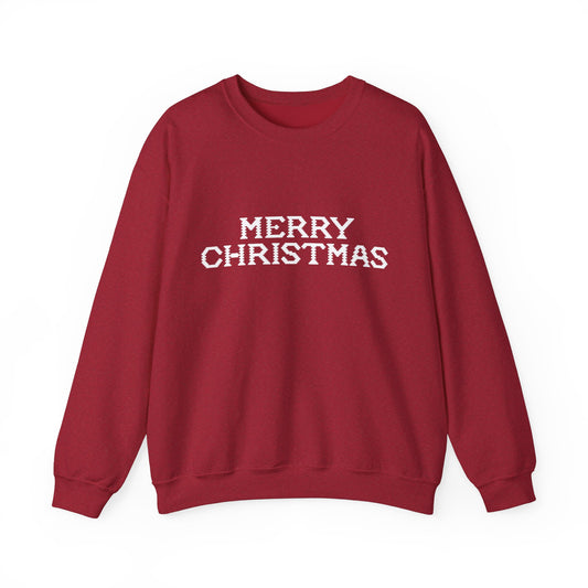 Merry Christmas Antique Cherry Red Sweatshirt